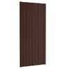 vidaXL Roof Panel 12 pcs Brown 100 x 45 cm Galvanised steel