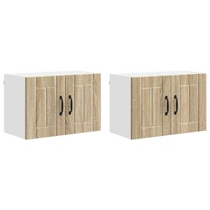vidaXL Wall Cabinet LUCCA 2 pcs Sonoma Oak 60 x 31 x 40 cm