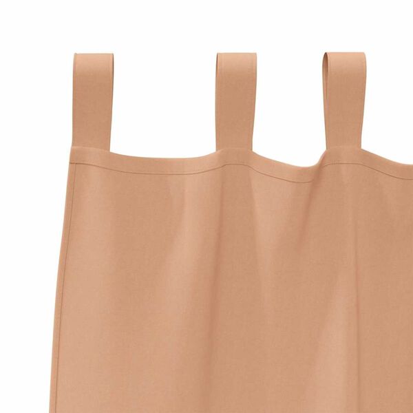 vidaXL Blackout Curtains with Rings 2 pcs Light Brown 140 x 140 cm