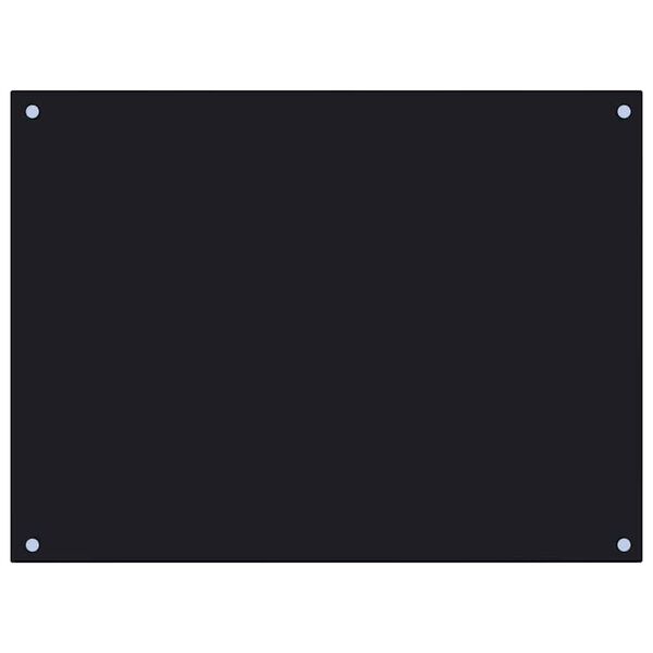vidaXL Kitchen Backsplashes 2 pcs Black 80x60 cm Tempered Glass