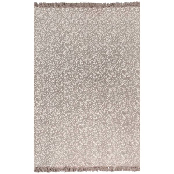 vidaXL Kilim Rug Cotton 160x230 cm with Pattern Taupe