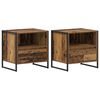 vidaXL Bedside Table 2 pcs Old Wood 50 x 39.5 x 50 cm Engineered Wood