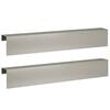 vidaXL Garden Cover Profile 2 pcs 100 x 10 x 15 cm Stainless Steel