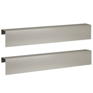 vidaXL Garden Cover Profile 2 pcs 100 x 10 x 15 cm Stainless Steel