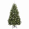 vidaXL Artificial Christmas Tree Green 180 cm PVC and Metal