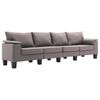 vidaXL Sofa Taupe 4-Seater Fabric