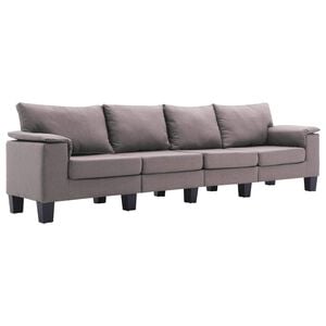 vidaXL Sofa Taupe 4-Seater Fabric