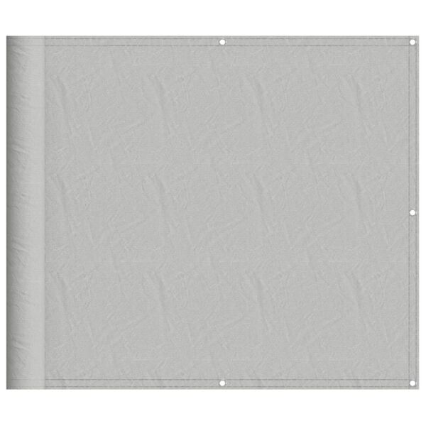 vidaXL Balcony Screen Light Grey 90x600 cm 100% Polyester Oxford