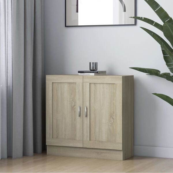 vidaXL Book Cabinet Sonoma Oak 82.5x30.5x80 cm Engineered Wood