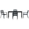 vidaXL Garden Dining Set 5 pcs Anthracite Powder-Coated Steel
