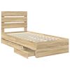 vidaXL Bed Frame with Drawer Sonoma Oak 90 x 190 cm Engineer Wood