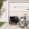 vidaXL Pet Bike Trailer Black Oxford Fabric and Iron