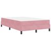 vidaXL Box Spring Bed with Mattress Pink 120 x 220 cm Fabric