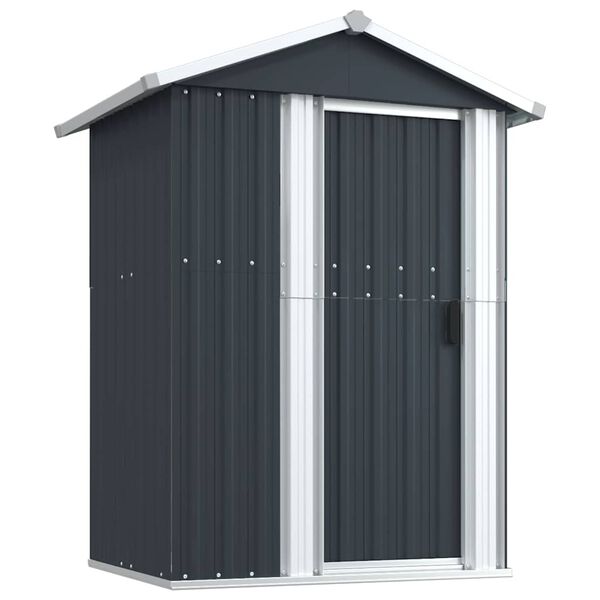 vidaXL Garden Shed Anthracite 126x97.5x177 cm Galvanised Steel