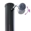 vidaXL Outdoor Solar Shower Black 217 cm PVC and aluminium