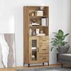 vidaXL Highboard Artisan Oak 69.5 x 34 x 180 cm Engineered Wood