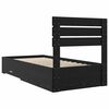 vidaXL Bed Frame with Drawer with Headboard Manual Engineered Wood
