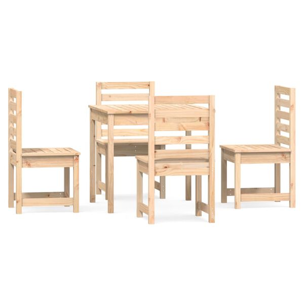 vidaXL 5 Piece Garden Dining Set Solid Wood Pine