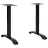 vidaXL Bistro Table Legs 2 pcs Black 61x8x72 cm Cast Iron