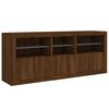 vidaXL Sideboard with LED Lights Brown Oak 162x37x67 cm