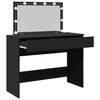 vidaXL Dressing Table with LED Black 100x40x120 cm