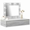 vidaXL Dressing Table with Drawer Grey 83 x 40 x 70 cm Engineered Wood