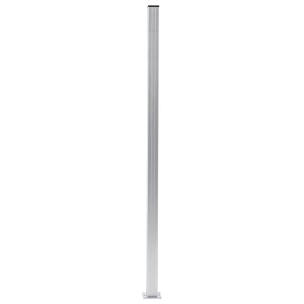 vidaXL Fence Posts 2 pcs Aluminium 185 cm