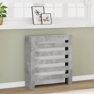vidaXL Radiator Cover Concrete Grey 78 x 20 x 82 cm Engineered Wood