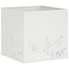 vidaXL Garden Planter White 50 x 50 x 49 cm Cold-rolled Steel