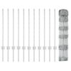 vidaXL Fence with Post Silver 0.8 x 50 m Steel