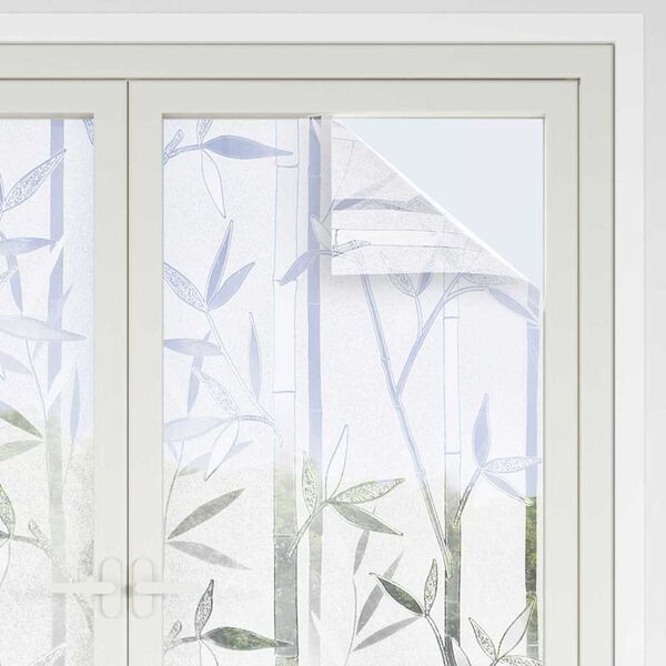 vidaXL Window Film Frosted Bamboo Pattern 60x500 cm PVC