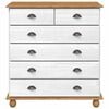 vidaXL Chest of Drawer ASKIM White 91 x 40 x 95.5 cm Solid Pine Wood