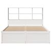 vidaXL Bed Frame without Mattress White 150x200 cm King Size Solid Wood Pine