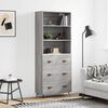 vidaXL Highboard Grey Sonoma 69.5x34x180 cm Engineered Wood