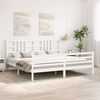 vidaXL Bed Frame without Mattress White 200x200 cm Solid Wood
