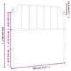 vidaXL Metal Replace Headboard Black 100 cm
