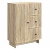 vidaXL Sideboard Sonoma Oak 66 x 34.5 x 90 cm Engineered Wood