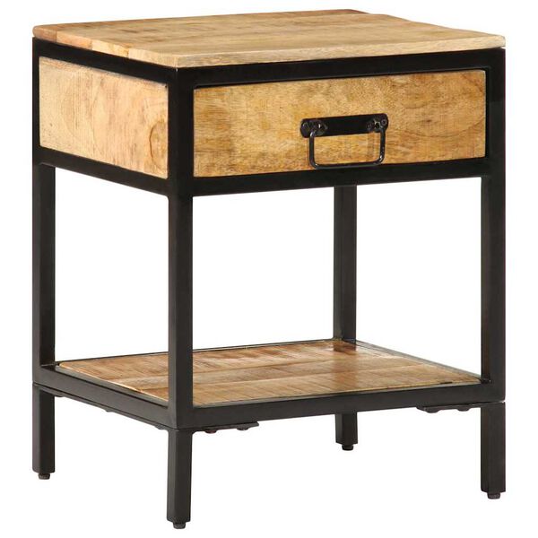 vidaXL Bedside Cabinet Brown 40 x 35 x 50 cm Solid Mango wood