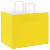 vidaXL Paper Bags 50 pcs with Handles Yellow 32x22x24 cm