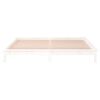 vidaXL LED Bed Frame without Mattress White 160x200 cm Solid Wood
