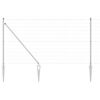 vidaXL Fence with Post Silver 1.4 x 10 m Steel