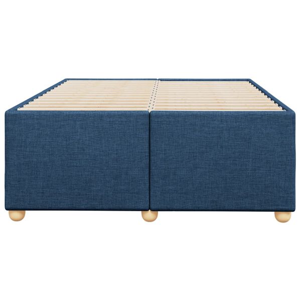 vidaXL Bed Frame without Mattress Blue 120x190 cm Small Double Fabric