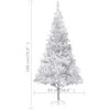 vidaXL Artificial Pre-lit Christmas Tree with Ball Set Silver 180 cm PET