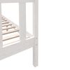 vidaXL Bed Frame without Mattress White Solid Wood Pine Double