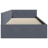 vidaXL Corner Bed Frame with Headboard Dark Grey 90 cm x 200 cm Velvet