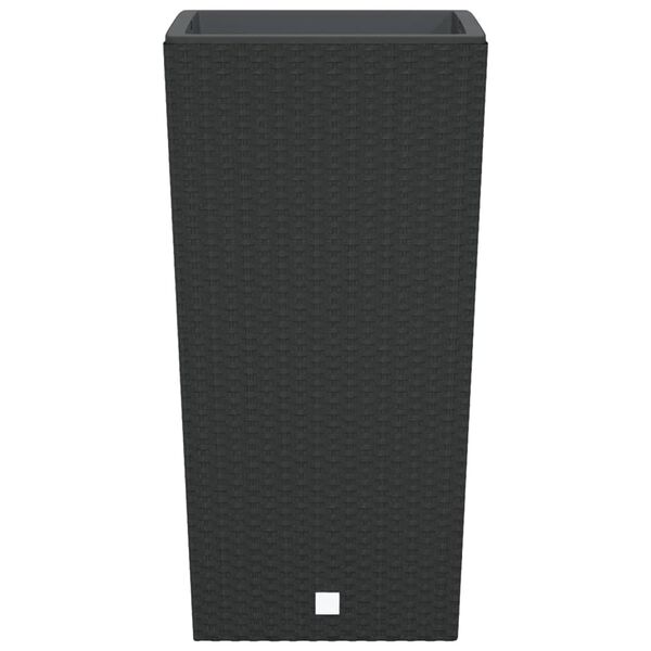 vidaXL Planter with Removable Inner Anthracite 21 / 49 L PP Rattan