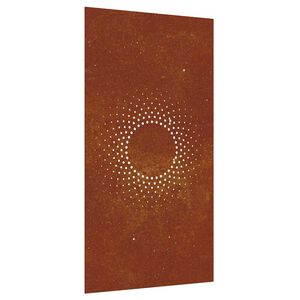 vidaXL Garden Wall Decoration 105x55 cm Corten Steel Sun Design