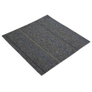 vidaXL Carpet Tile Medium Grey with Stripes 50 x 50 cm 4 pcs