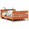 vidaXL Bookcase Bed without Mattress Wax Brown 150x200 cm King Size Solid Wood Pine