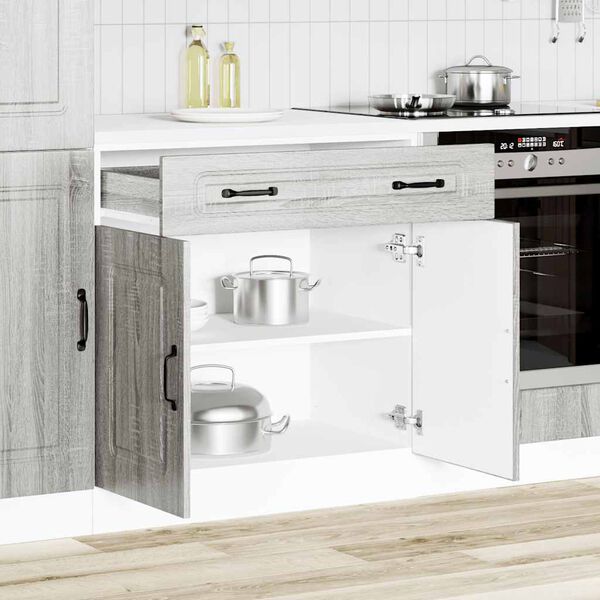 vidaXL Kitchen Base Cabinet Kalmar Grey Sonoma Engineered Wood